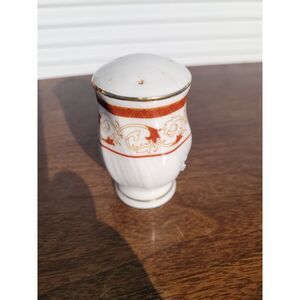 Vintage Gold Coast Ceramic Salt Shaker - 22kt Gold Trim & Orange